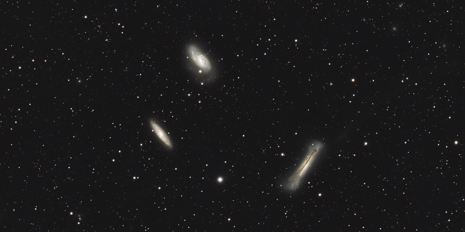 Leo~Triplet~(M65~Left,~M66~Middle,~NGC3628~Right)