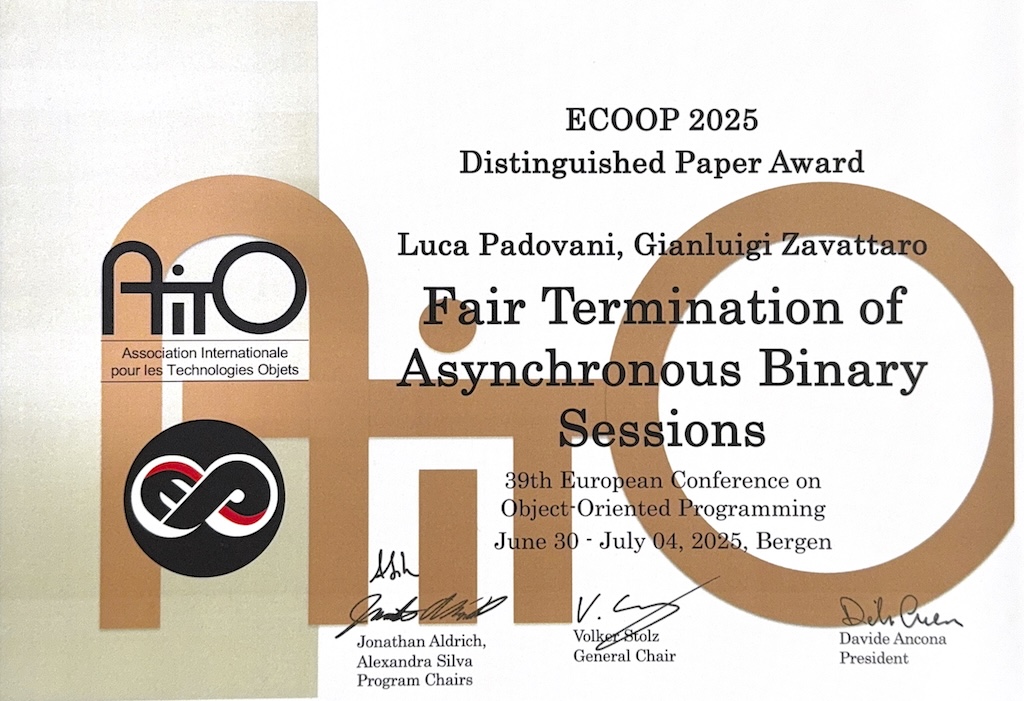 Distinguished Paper Award at ECOOP!